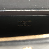 Chanel Top Handle Long Vanity Case with Chain Black Grained Goatskin Gold Hardware - Thumbnail View 9