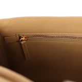 Chanel Maxi "Souplissimo" Small Flap Bag Dark Beige Suede Gold Hardware - Thumbnail View 9
