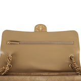 Chanel Maxi "Souplissimo" Small Flap Bag Dark Beige Suede Gold Hardware - Thumbnail View 10