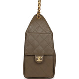 Chanel Small 25 Hobo Bag Dark Khaki Caviar Antique Gold Hardware - Thumbnail View 3
