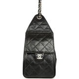 Chanel Small 25 Hobo Bag Black Shiny Aged Crumpled Calfskin Silver Hardware - Thumbnail View 3