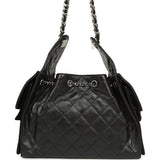 Chanel Small 25 Hobo Bag Black Shiny Aged Crumpled Calfskin Silver Hardware - Thumbnail View 4