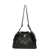 Chanel Small 25 Hobo Bag Black Shiny Aged Crumpled Calfskin Silver Hardware - Thumbnail View 7