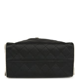 Chanel Small 25 Hobo Bag Black and White Calfskin Light Gold Hardware - Thumbnail View 6