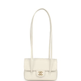 Chanel Mini Preppy Coco Clutch with Straps White Shiny Caviar Brushed Gold Hardware - Thumbnail View 7