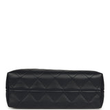 Chanel Small Coco Base Hobo Bag Blue Denim Tweed and Navy Blue Shiny Lambskin Gold Hardware - Thumbnail View 6