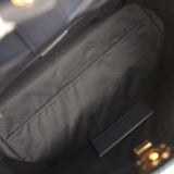 Chanel Small Coco Base Hobo Bag Blue Denim Tweed and Navy Blue Shiny Lambskin Gold Hardware - Thumbnail View 9
