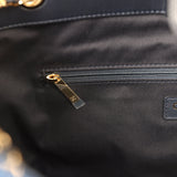 Chanel Small Coco Base Hobo Bag Blue Denim Tweed and Navy Blue Shiny Lambskin Gold Hardware - Thumbnail View 11