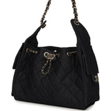 Chanel Small 25 Hobo Bag Dark Blue Denim Light Gold Hardware