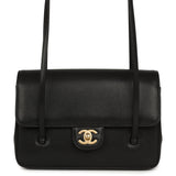 Chanel Small Preppy Coco Flap Bag Black Shiny Caviar Brushed Gold Hardware - Thumbnail View 1