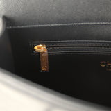 Chanel Small Preppy Coco Flap Bag Black Shiny Caviar Brushed Gold Hardware - Thumbnail View 10