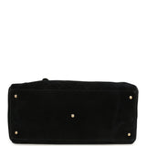 Chanel Maxi "Perfect Bowling" Bag Black Suede Gold Hardware