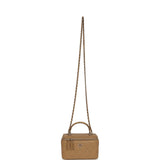 Chanel Small Top Handle Vanity Case Dark Beige Lambskin Light Gold Hardware - Thumbnail View 7