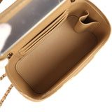 Chanel Small Top Handle Vanity Case Dark Beige Lambskin Light Gold Hardware - Thumbnail View 9