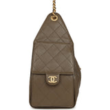 Chanel Small 25 Hobo Bag Dark Khaki Caviar Antique Gold Hardware - Thumbnail View 3