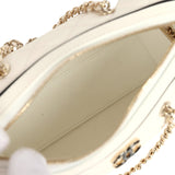 Chanel Mini Timeless Classic Barrel Bag with Chain White and Black Lambskin Light Gold Hardware - Thumbnail View 8