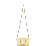 Chanel Mini Timeless Classic Barrel Bag with Chain Yellow Shiny Caviar Light Gold Hardware - Thumbnail View 7
