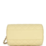 Chanel Mini Timeless Classic Barrel Bag with Chain Yellow Shiny Caviar Light Gold Hardware - Thumbnail View 6