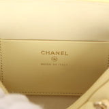 Chanel Mini Timeless Classic Barrel Bag with Chain Yellow Shiny Caviar Light Gold Hardware - Thumbnail View 9
