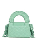 Chanel Small Fringe Kelly Green Lambskin Gold Hardware - Thumbnail View 4