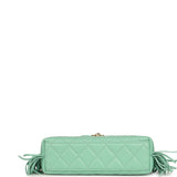 Chanel Small Fringe Kelly Green Lambskin Gold Hardware - Thumbnail View 6