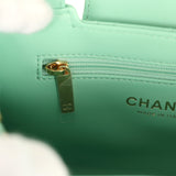 Chanel Small Fringe Kelly Green Lambskin Gold Hardware - Thumbnail View 10