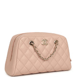 Chanel Small Bowling Clutch with Chain Straps Pink Shiny Caviar Light Gold Hardware - Thumbnail View 2