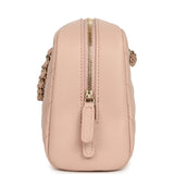 Chanel Small Bowling Clutch with Chain Straps Pink Shiny Caviar Light Gold Hardware - Thumbnail View 3