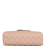 Chanel Small Bowling Clutch with Chain Straps Pink Shiny Caviar Light Gold Hardware - Thumbnail View 6