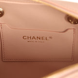 Chanel Small Bowling Clutch with Chain Straps Pink Shiny Caviar Light Gold Hardware - Thumbnail View 9