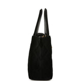 Chanel Small Kelly Shopper Black Velvet Brushed Gold Hardware - Thumbnail View 3