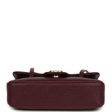 Chanel Mini Preppy Coco Clutch with Straps Dark Burgundy Shiny Caviar Brushed Gold Hardware - Thumbnail View 6