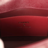 Chanel Mini Preppy Coco Clutch with Straps Dark Burgundy Shiny Caviar Brushed Gold Hardware - Thumbnail View 9