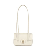 Chanel Mini Preppy Coco Clutch with Straps White Shiny Caviar Brushed Gold Hardware - Thumbnail View 7