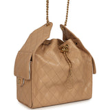 Chanel Medium 25 Hobo Bag Beige Caviar Antique Gold Hardware - Thumbnail View 2