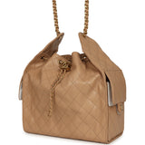 Chanel Medium 25 Hobo Bag Beige Caviar Antique Gold Hardware - Thumbnail View 5