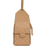 Chanel Medium 25 Hobo Bag Beige Caviar Antique Gold Hardware - Thumbnail View 3
