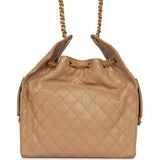 Chanel Medium 25 Hobo Bag Beige Caviar Antique Gold Hardware - Thumbnail View 4