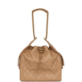 Chanel Medium 25 Hobo Bag Beige Caviar Antique Gold Hardware - Thumbnail View 7