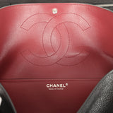 Chanel Maxi "Souplissimo" Small Flap Bag Black Caviar Silver Hardware