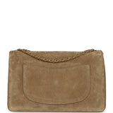 Chanel Maxi "Souplissimo" Large Flap Bag Dark Beige Suede Gold Hardware - Thumbnail View 4