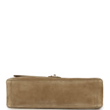 Chanel Maxi "Souplissimo" Large Flap Bag Dark Beige Suede Gold Hardware - Thumbnail View 6