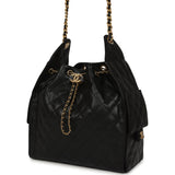 Chanel Medium 25 Hobo Bag Black Caviar Antique Gold Hardware - Thumbnail View 5