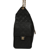Chanel Medium 25 Hobo Bag Black Caviar Antique Gold Hardware - Thumbnail View 3