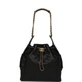 Chanel Medium 25 Hobo Bag Black Caviar Antique Gold Hardware - Thumbnail View 7