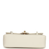 Chanel Small Preppy Coco Flap Bag White Shiny Caviar Brushed Gold Hardware - Thumbnail View 6
