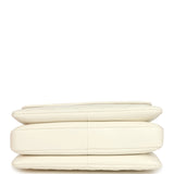 Chanel Large Trendy CC Top Handle Flap Bag White Lambskin Light Gold Hardware - Thumbnail View 9