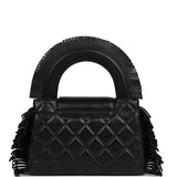 Chanel Small Fringe Kelly Black Lambskin Gold Hardware - Thumbnail View 4