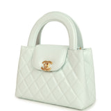 Chanel Small Kelly Shopper Mint Shiny Lambskin Brushed Gold Hardware - Thumbnail View 5