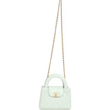 Chanel Small Kelly Shopper Mint Shiny Lambskin Brushed Gold Hardware - Thumbnail View 7